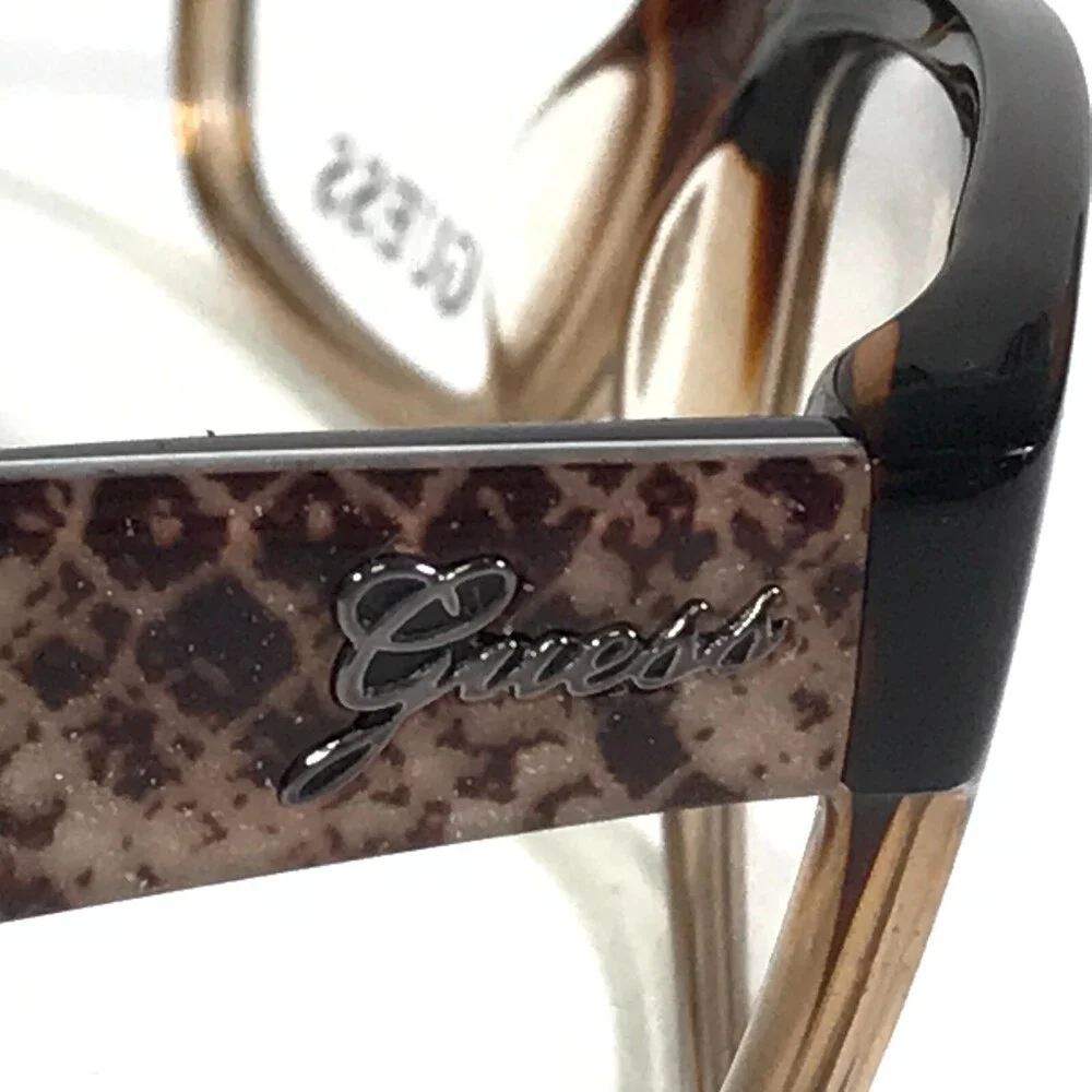 Guess Eyeglasses Frames GU2423 BRN Brown Fade Cat Eye Snakeskin 49-15-135